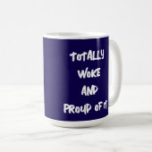 完全に目が誇りを持った覚めた コーヒーマグカップ (正面右)