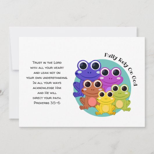 完全に神に頼るカエルのクリスチャン勇気付けられる (正面)