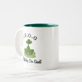 完全に神に頼る ツートーンマグカップ (正面左)