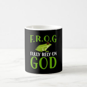 完全に神に頼るF. R. O. G. G - Frog コーヒーマグカップ