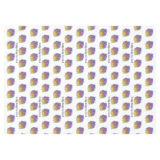 完全に神のカエルにカラフル依存カスタムする テーブルクロス (正面(横))