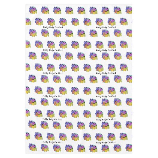 完全に神のカエルにカラフル依存カスタムする テーブルクロス (正面)