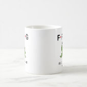 完全に神のカエルのハートに依存パーソナライズされた コーヒーマグカップ (中央)