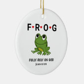 完全に神のカエルのハートに依存パーソナライズされた セラミックオーナメント (右)