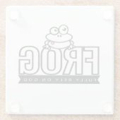 完全に神クリスチャンのコースターに頼る ガラスコースター (裏面)