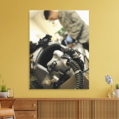 完全に組み立てられた航空機乗務員ヘルメット キャンバスプリント (インサイチュ (リビング))