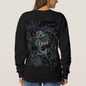 完全に絡んだレインボーアドベンチャーブラック スウェットシャツ (裏面)