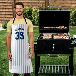 完全に編集可能なカラーベースボールジャージストライプの名前 エプロン