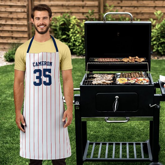 完全に編集可能なカラーベースボールジャージストライプの名前 エプロン