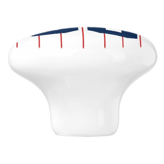 完全に編集可能なカラーベースボールジャージストライプの名前 セラミックノブ (側面)