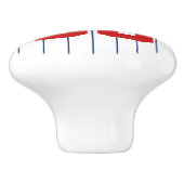 完全に編集可能なカラーベースボールジャージストライプの名前 セラミックノブ (側面)