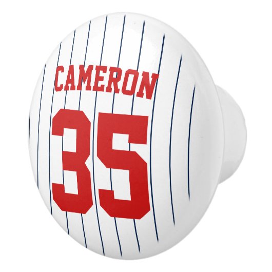 完全に編集可能なカラーベースボールジャージストライプの名前 セラミックノブ (右)