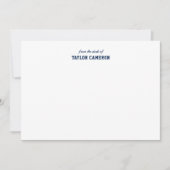 完全に編集可能なカラーベースボールジャージストライプの名前 ノートカード (正面)