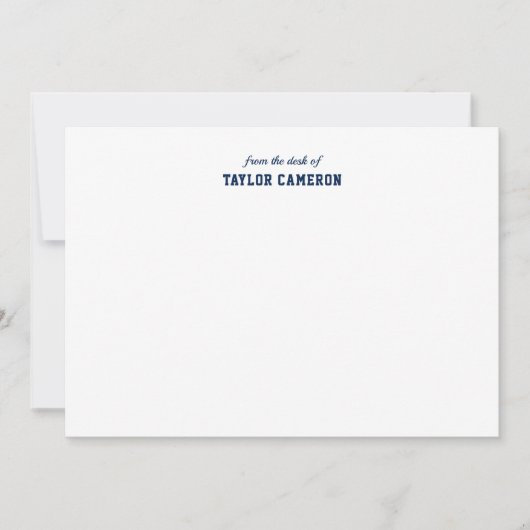 完全に編集可能なカラーベースボールジャージストライプの名前 ノートカード (正面)