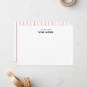 完全に編集可能なカラーベースボールジャージストライプの名前 ノートカード (正面/裏面インサイチュ)