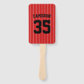 完全に編集可能なカラーベースボールジャージストライプの名前 ハンドファン (正面)