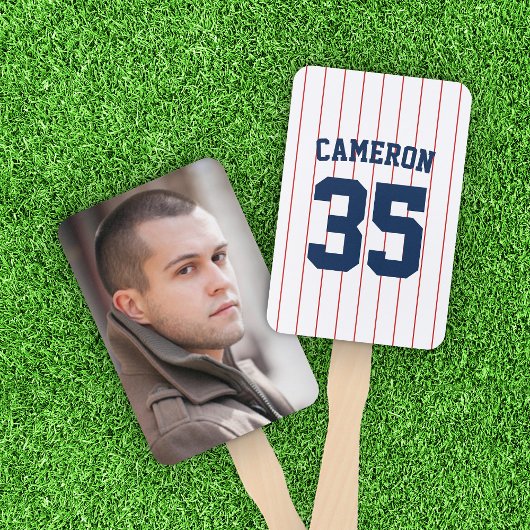 完全に編集可能なカラーベースボールジャージストライプの名前 ハンドファン