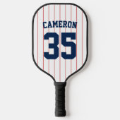 完全に編集可能なカラーベースボールジャージストライプの名前 ピックルボールラケット (正面)