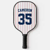 完全に編集可能なカラーベースボールジャージストライプの名前 ピックルボールラケット (裏面)