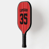 完全に編集可能なカラーベースボールジャージストライプの名前 ピックルボールラケット (左)
