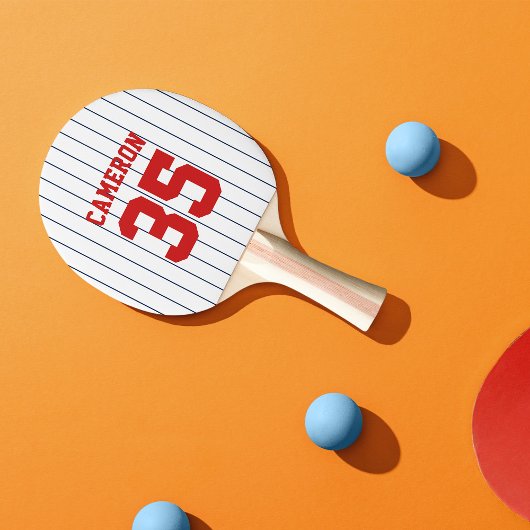 完全に編集可能なカラーベースボールジャージストライプの名前 卓球ラケット