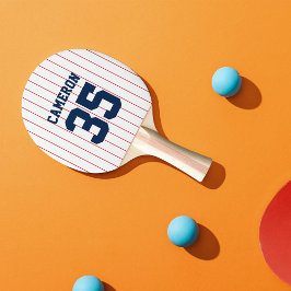 完全に編集可能なカラーベースボールジャージストライプの名前 卓球ラケット