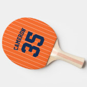 完全に編集可能なカラーベースボールジャージストライプの名前 卓球ラケット (横)