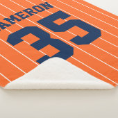 完全に編集可能なカラーBassball Jerseyストライプ名 シェルパブランケット (3/4)