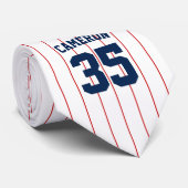 完全に編集可能なカラーBassball Jerseyストライプ名 ネクタイ (ロール)
