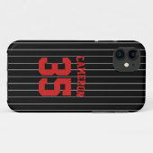 完全に編集可能なカラーBassball Jerseyストライプ名 Case-Mate iPhoneケース (裏面(横))