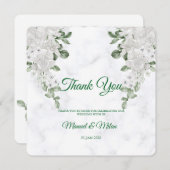 完全に編集可能なシンプルでエレガントな サンキューカード (正面/裏面)