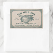 完全に編集可能なヴィンテージAppleサイダーラベル 長方形シール (バッグ)