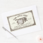 完全に編集可能なヴィンテージApple Ciderラベルグランジ 長方形シール (封筒)