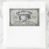 完全に編集可能なヴィンテージApple Ciderラベルグレー 長方形シール (バッグ)