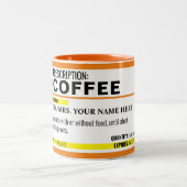 完全に編集可能な処方箋コーヒーマグ ツートーンマグカップ (中央)