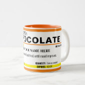 完全に編集可能な処方箋チョコレートマグ ツートーンマグカップ (正面右)