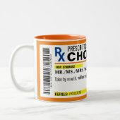 完全に編集可能な処方箋チョコレートマグ ツートーンマグカップ (左)