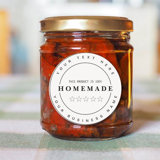 完全に編集可能な小規模ビジネス HOMEMADE ラウンドシール