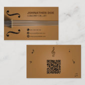 完全に編集可能なCellist 名刺 (正面/裏面)