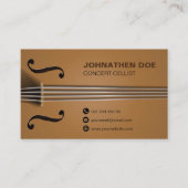 完全に編集可能なCellist 名刺 (正面)