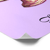 完全に編集可能結婚なケーキ ポスター (角)