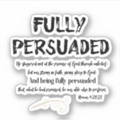 完全に聖なる書物、 経典に納得したキリスト教の引用文 シール (正面)