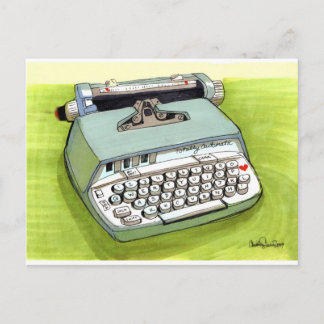 完全に自動のタイプライター ポストカード