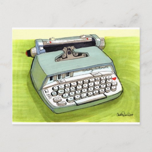完全に自動のタイプライター ポストカード (正面)