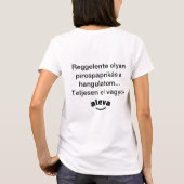 完全に落ち込んでいる女性の半袖 Tシャツ (裏面)
