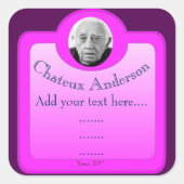 完全に行えるワインラベルカスタマイズ スクエアシール (正面)