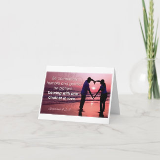 完全に謙虚で優しいエフェソス人であること4:2-3 カード