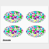 完全に過激な 楕円形シール (シート)