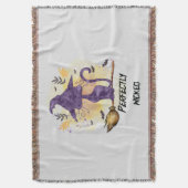 完全に邪悪 – 黒い魔女猫 スローブランケット (正面縦)