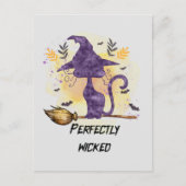 完全に邪悪 – 黒い魔女猫 ポストカード (正面)